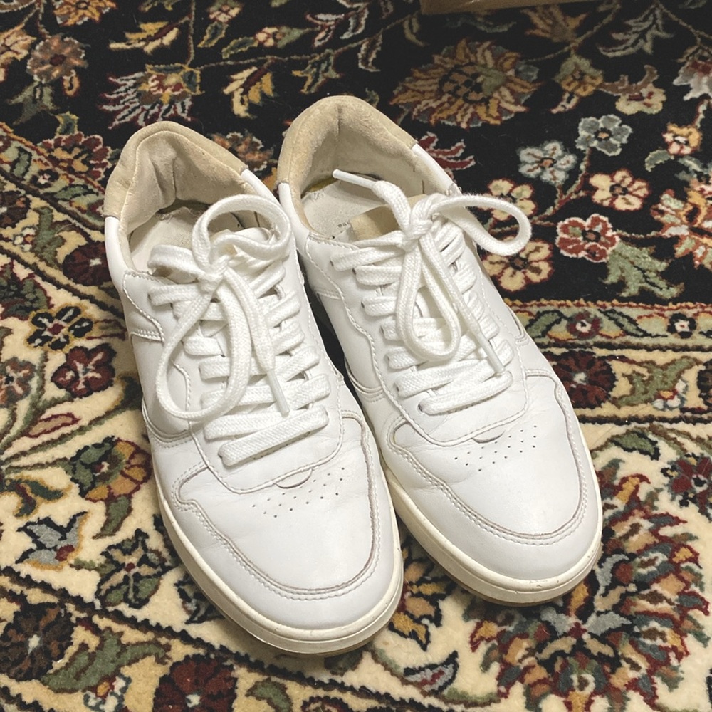 Madewell Court Sneakers in White Leather - Size US Women’s 7.5